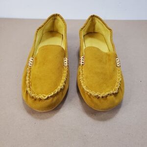 YASIRUN Mustard Yellow Matte Loafer w/ Metallic Accents